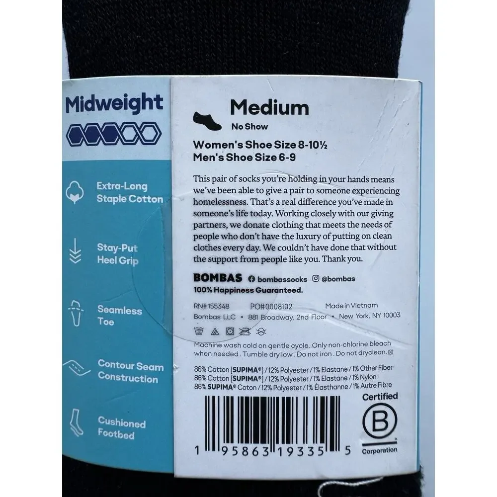 4 pairs Bombas Women's Cushioned No Show Socks Everyday Size Med 8-10.5 Midweigh - Picture 5 of 5